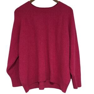 Old Navy Women's Sz M Pink Wool Blend Preppy Business Casual Crew Neck Sweater